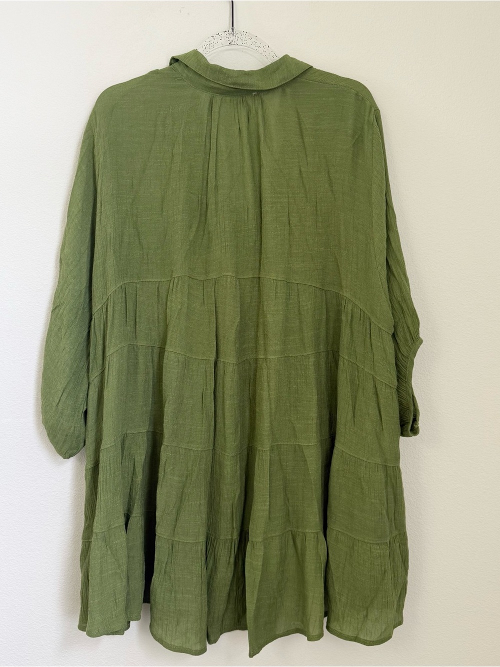 Umgee Plus Olive Green Button-down Shirt Hi-low Hem Tunic Size XL - Picture 2 of 7